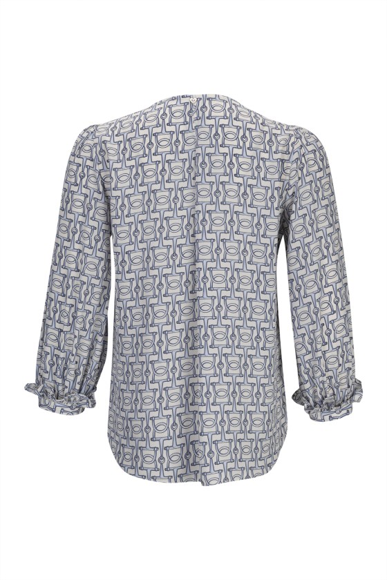 Pattern gathered blouse