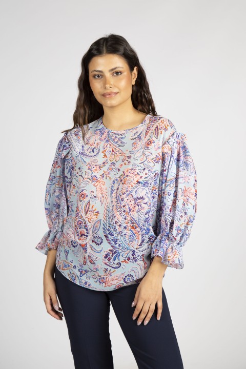  Blouse with balloon sleeves