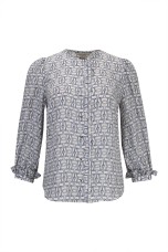 Pattern gathered blouse