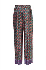 Ethnic print wide-leg trousers
