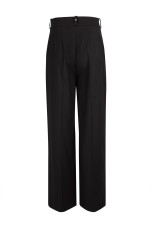 Wide leg pants with eyelets
