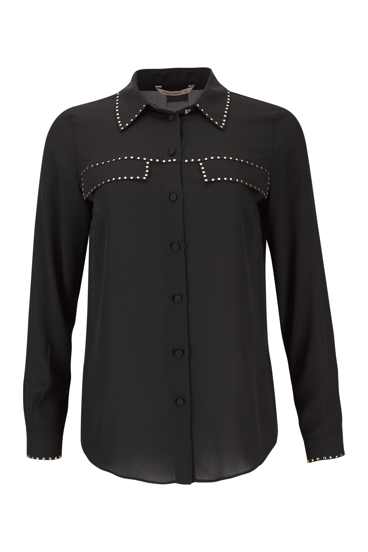 Blusa con tachuelas doradas