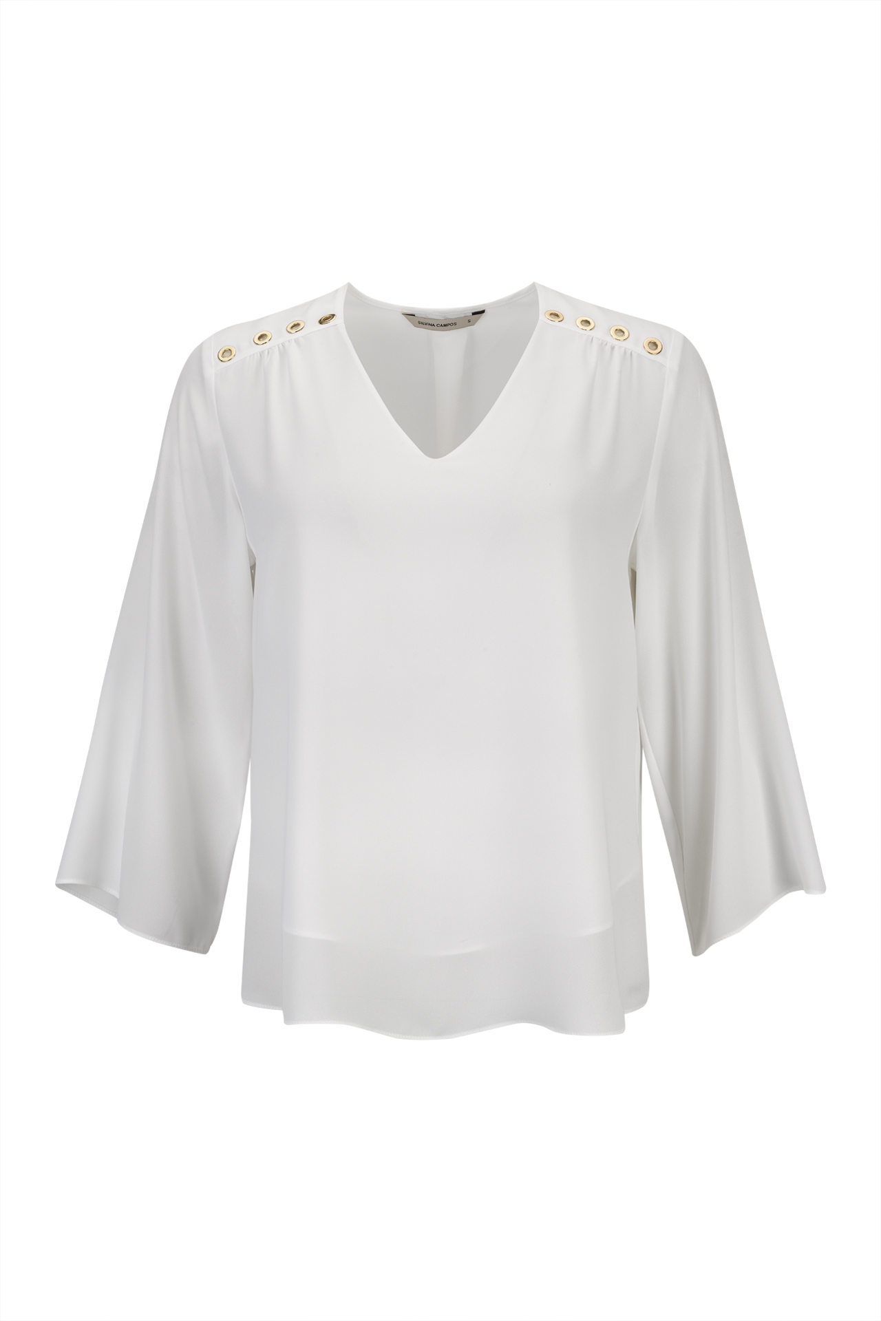 Eyelet-detail shirt