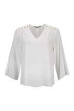 Eyelet-detail shirt