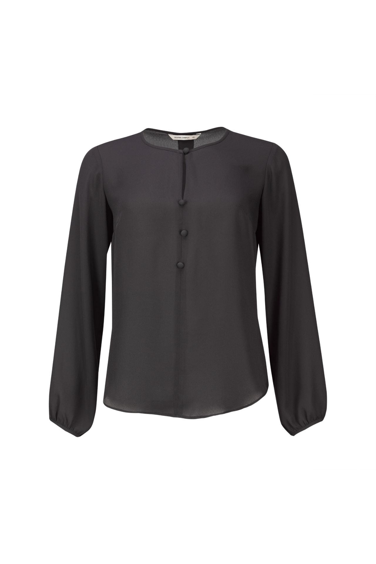 Túnica con botones forrados