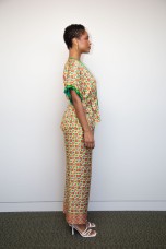 Pantalones palazzo con estampado tnico