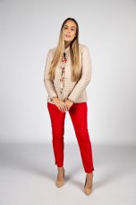 Allover print bow blouse