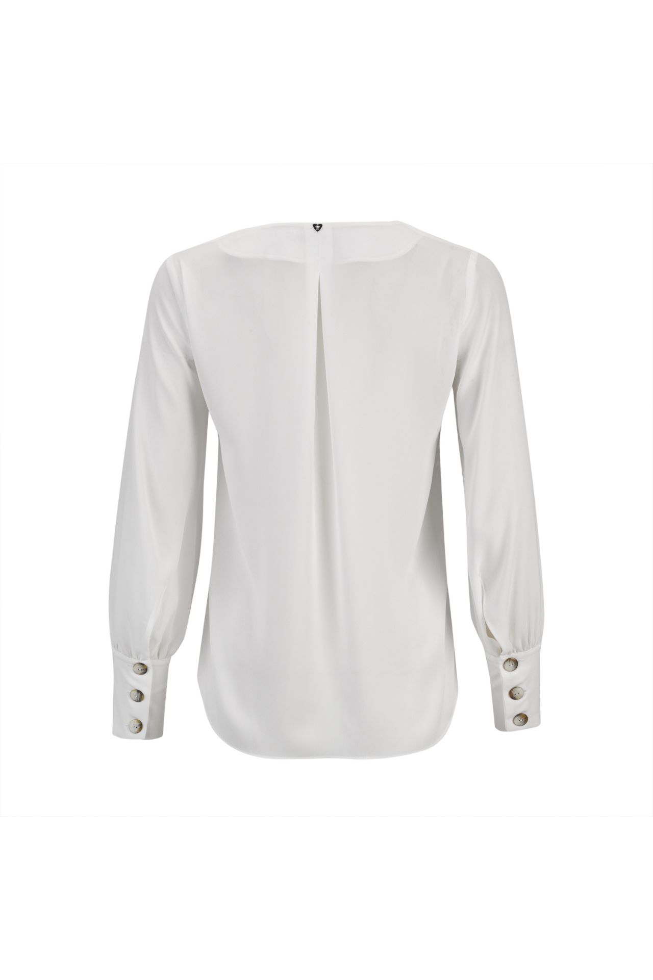 V-neck blouse with long sleeves