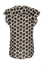 Short-sleeved blouse with ruffles