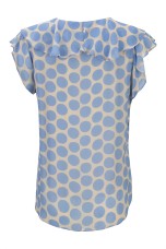 Short-sleeved blouse with ruffles