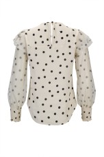 Tnica polka dot com folhos