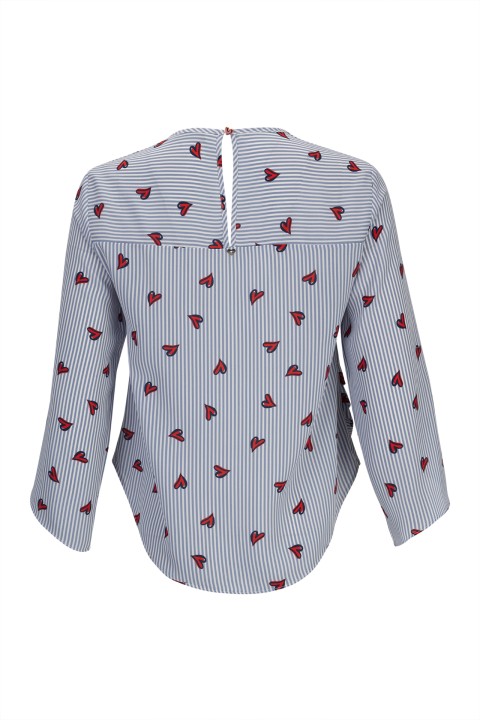 Tnica detalle de nudo estampada