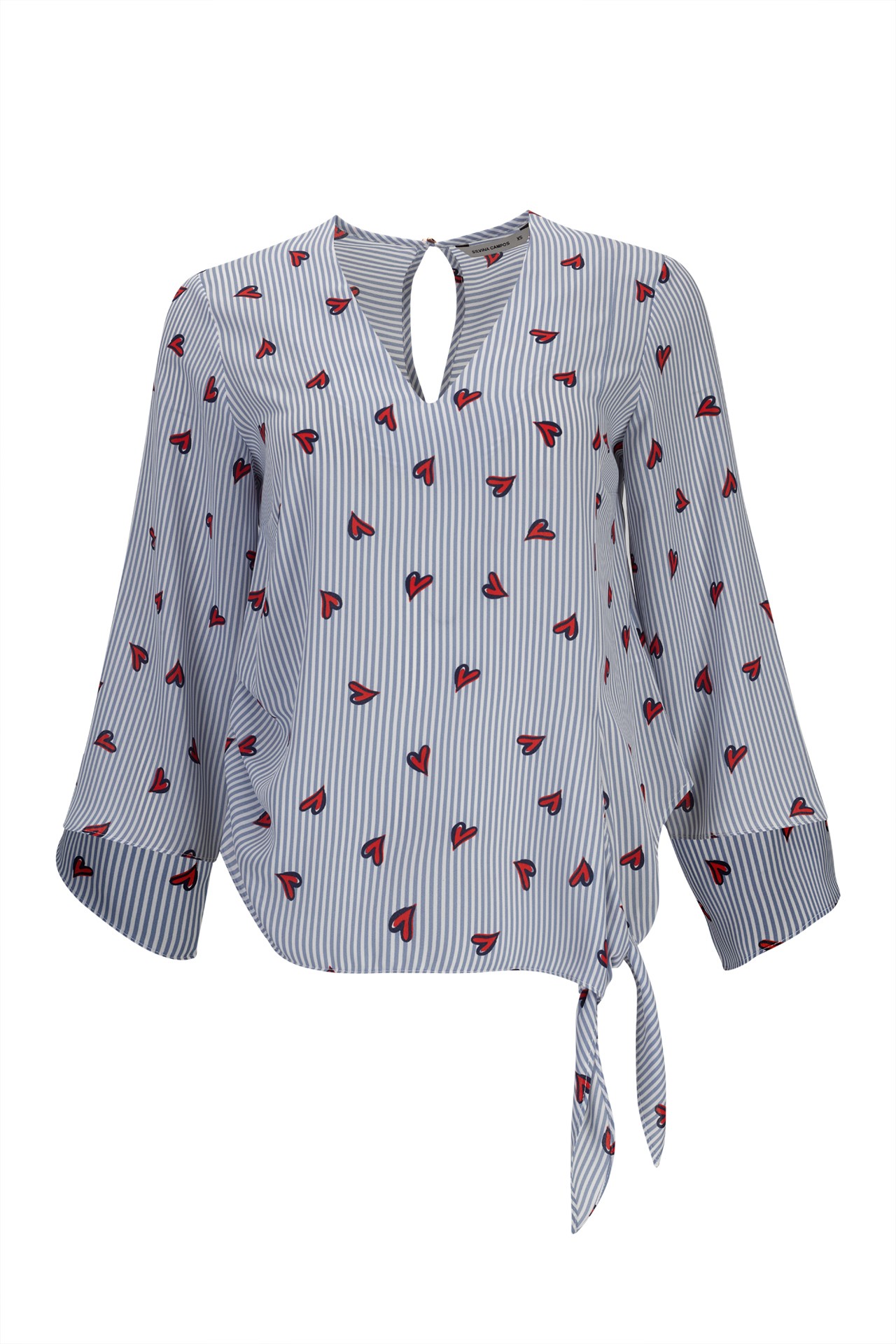 Túnica detalle de nudo estampada