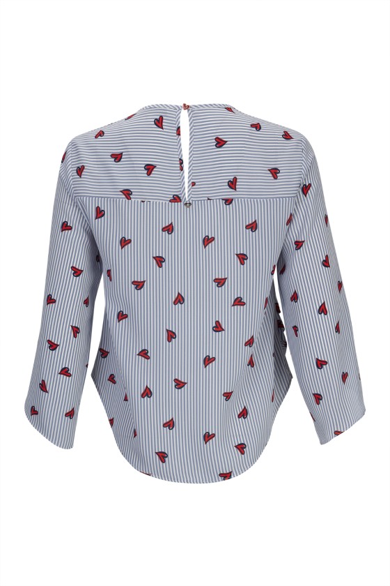 Tnica detalle de nudo estampada