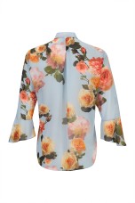 V-neck blouse with gathers