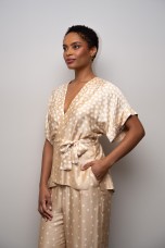 Casaco kimono polka dot