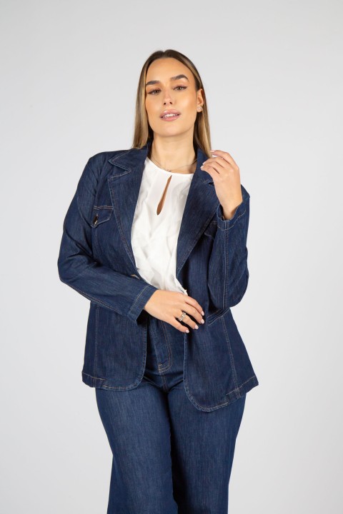 Denim blazer