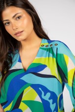 Tnica ilhs estampada