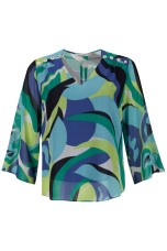 Tnica ilhs estampada
