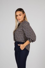 Tnica de fruncidos estampada