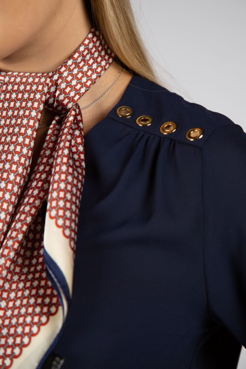 Eyelet-detail shirt