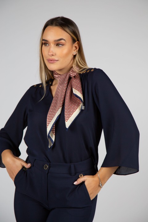 Eyelet-detail shirt