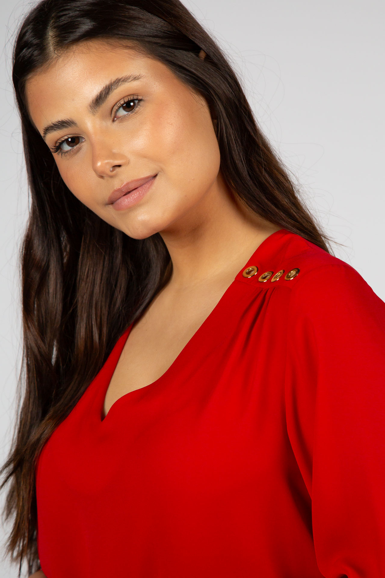 Eyelet-detail shirt