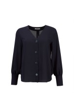 V-neck blouse with long sleeves