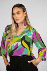 Tnica ilhs estampada