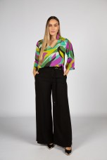 Tnica ilhs estampada
