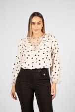 Tnica de lunares con transparencia 