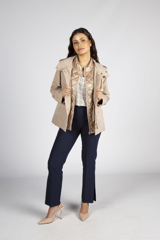 Tnica con lazo estampada 