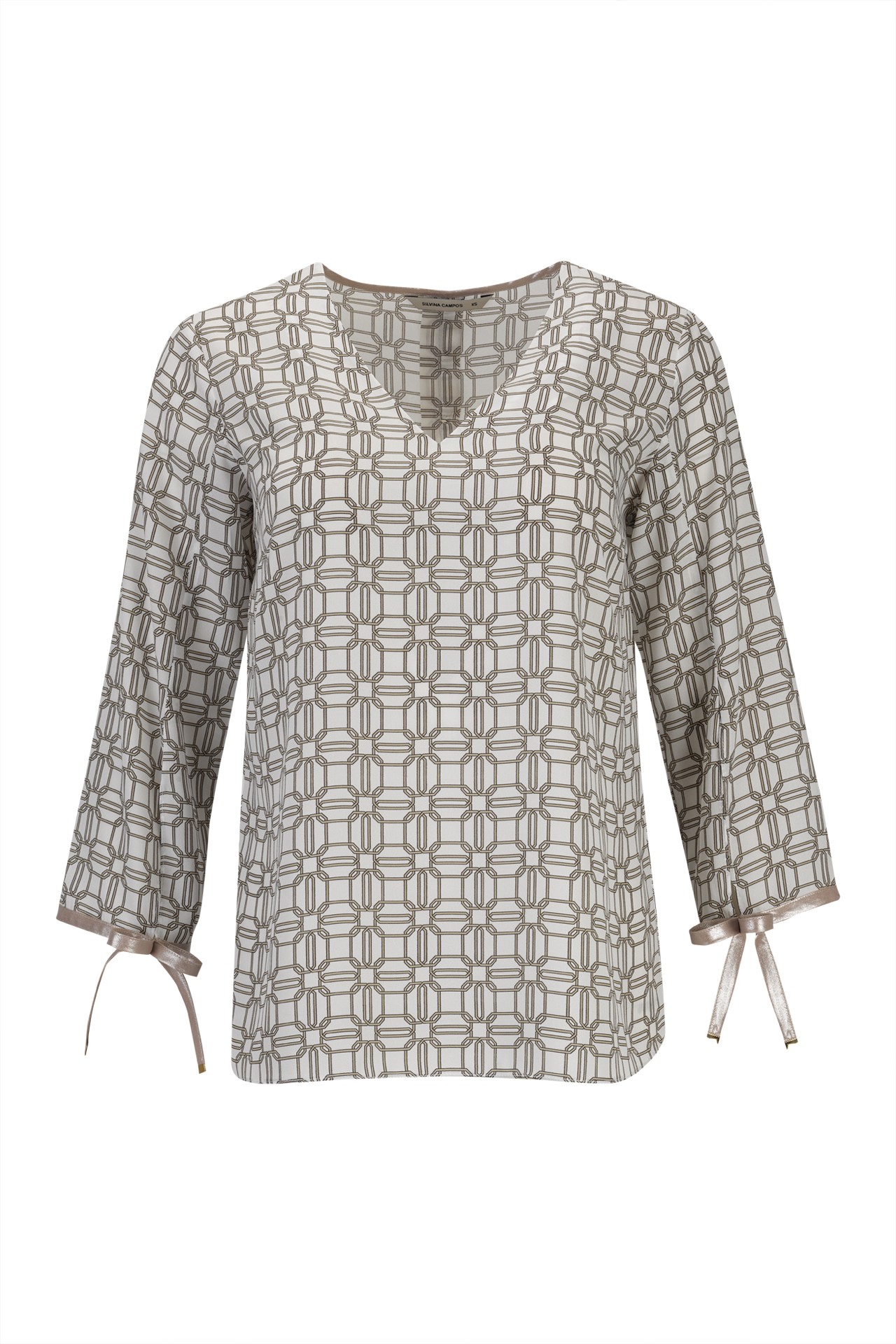 Túnica con lazo estampada