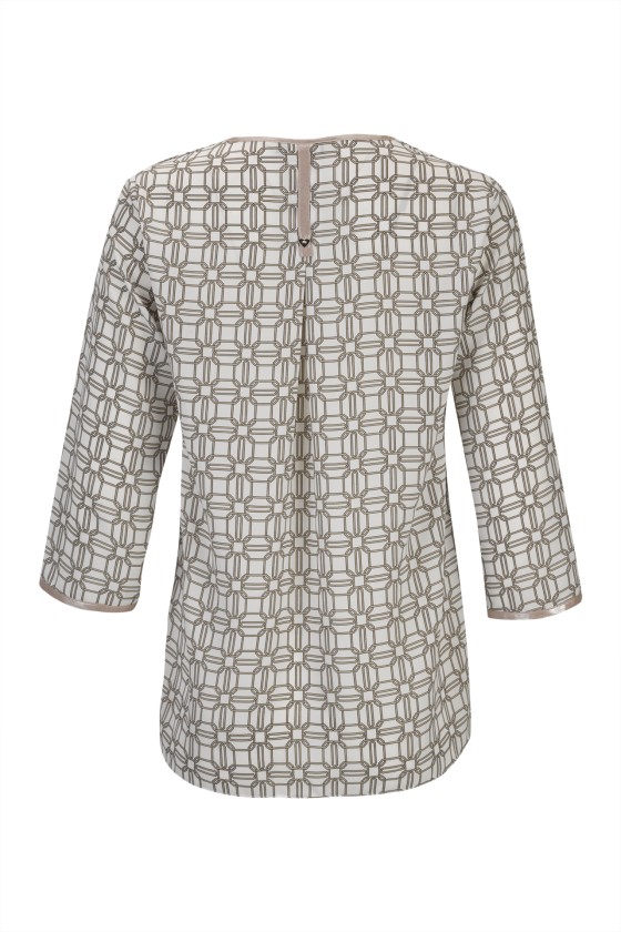 Tnica con lazo estampada 