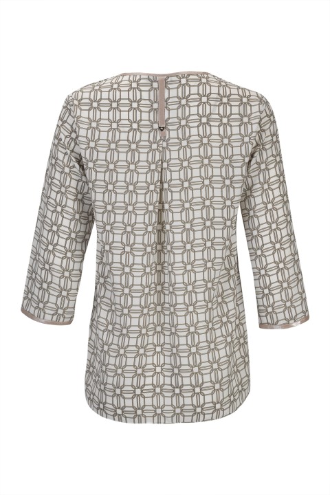 Tnica con lazo estampada 