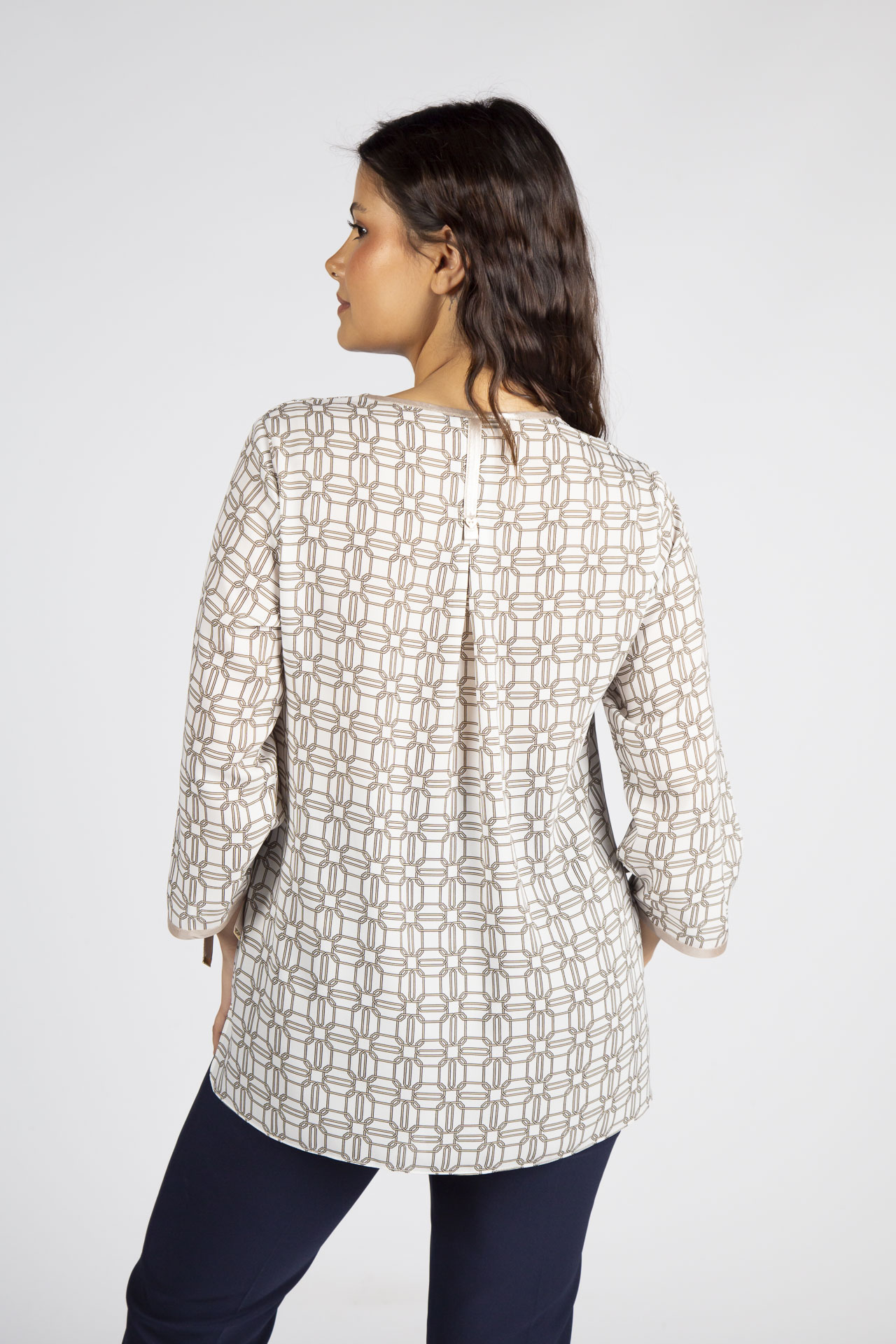 Túnica con lazo estampada