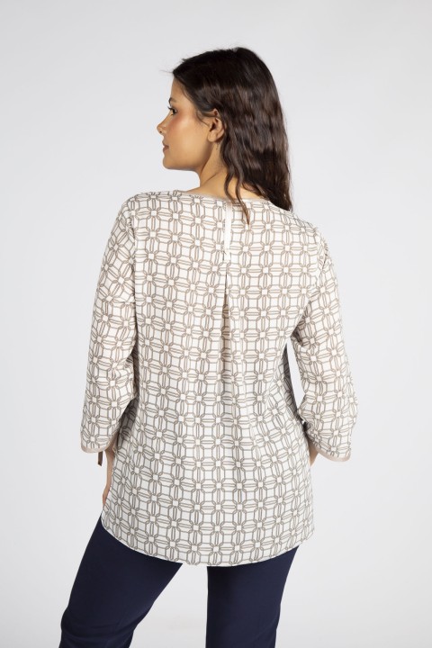 Tnica con lazo estampada 