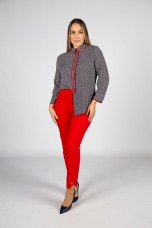 Allover print blouse with lined buttons 