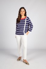 Camisola de malha s riscas