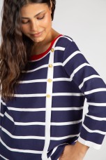 Camisola de malha s riscas