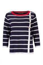 Camisola de malha s riscas