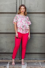 Blouse with overlapping layers