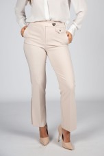 Split-detail flared trousers