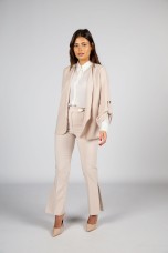 Split-detail flared trousers