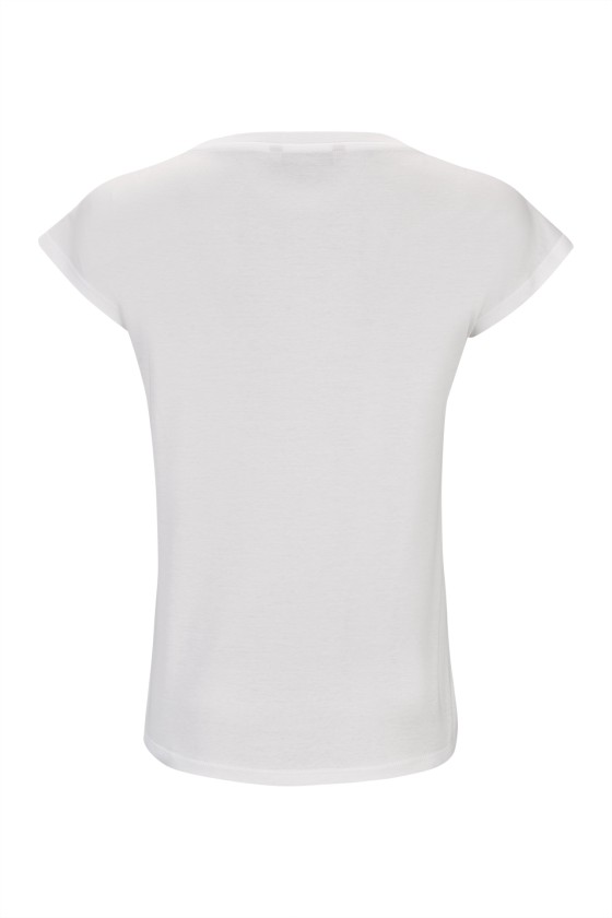 T-shirt de algodão com laço