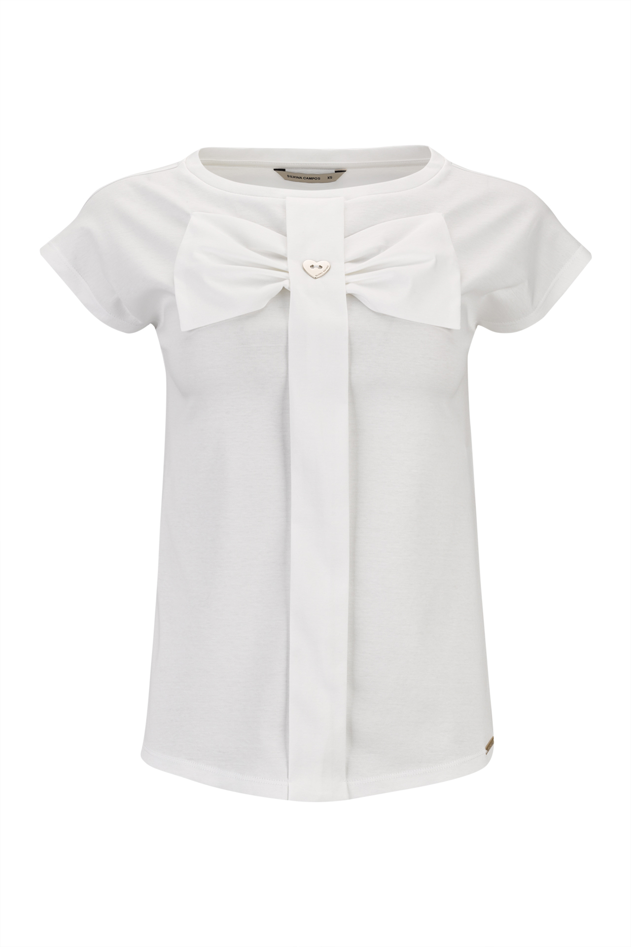 Camiseta en algodón com lazo