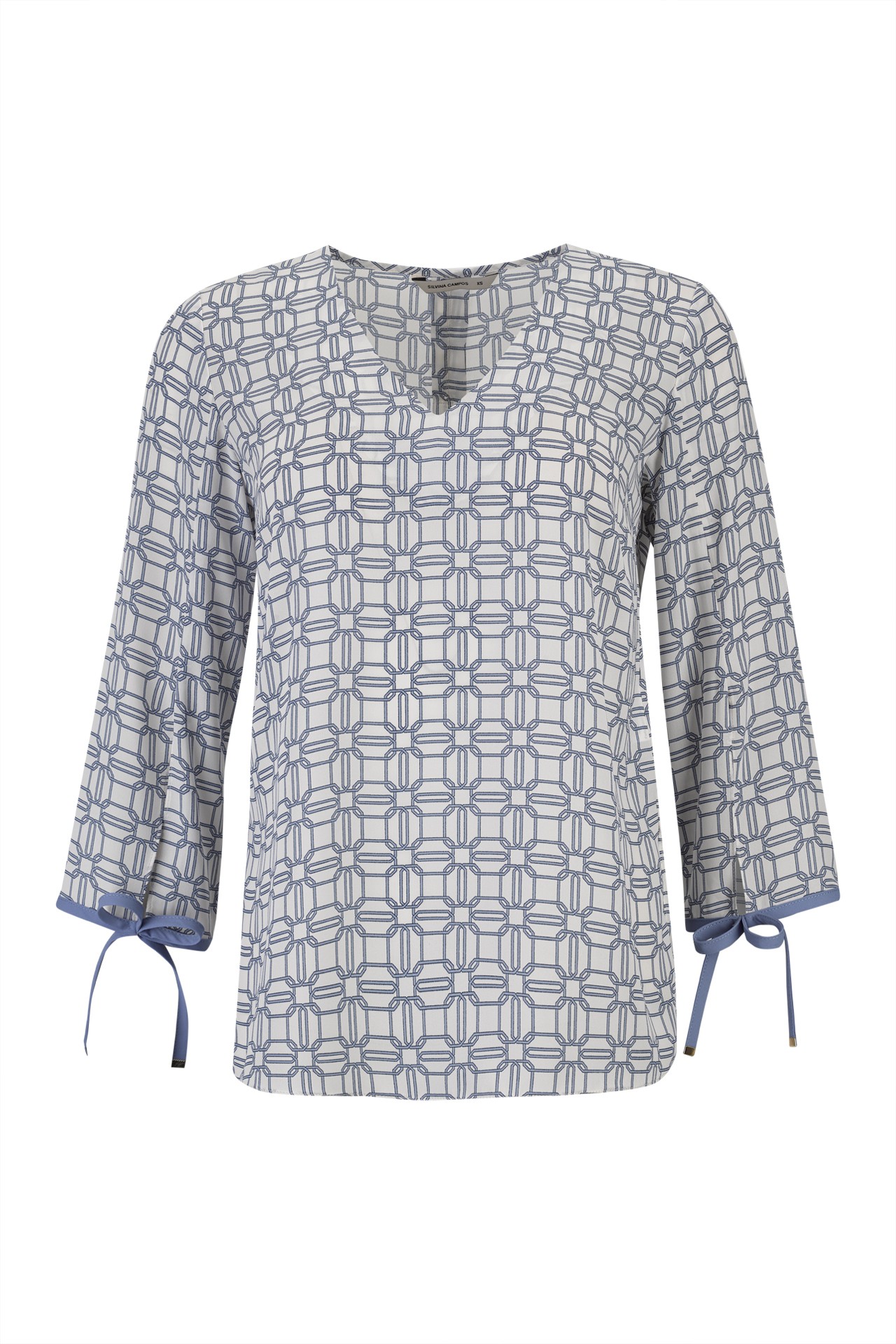 Túnica con lazo estampada