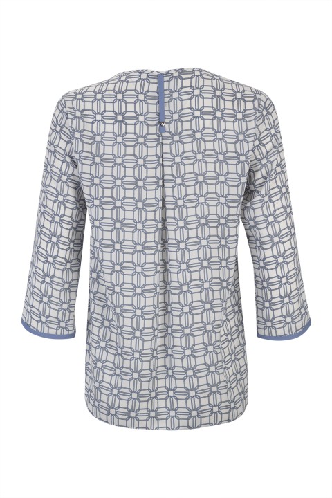 Tnica con lazo estampada 