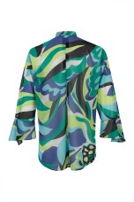 V-neck blouse with gathers