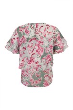 Blouse with overlapping layers